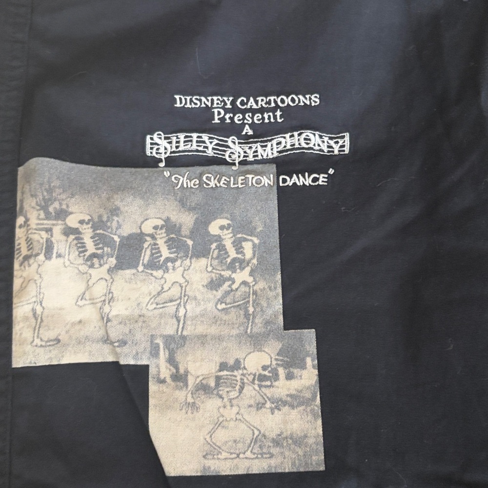 Disney Silly Symphony The Skeleton Dance graphic scrub pants womens small black - Picture 4 of 8